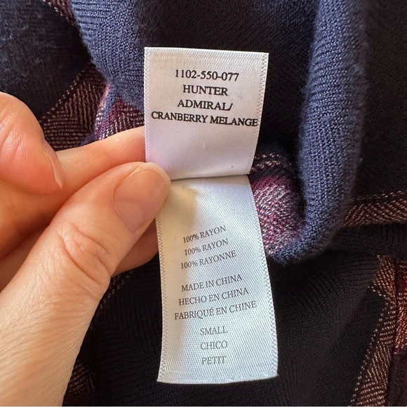 Rails Hunter Check Admiral/Cranberry Melange Button Up Cowgirl Shirt Size S - Picture 15 of 16